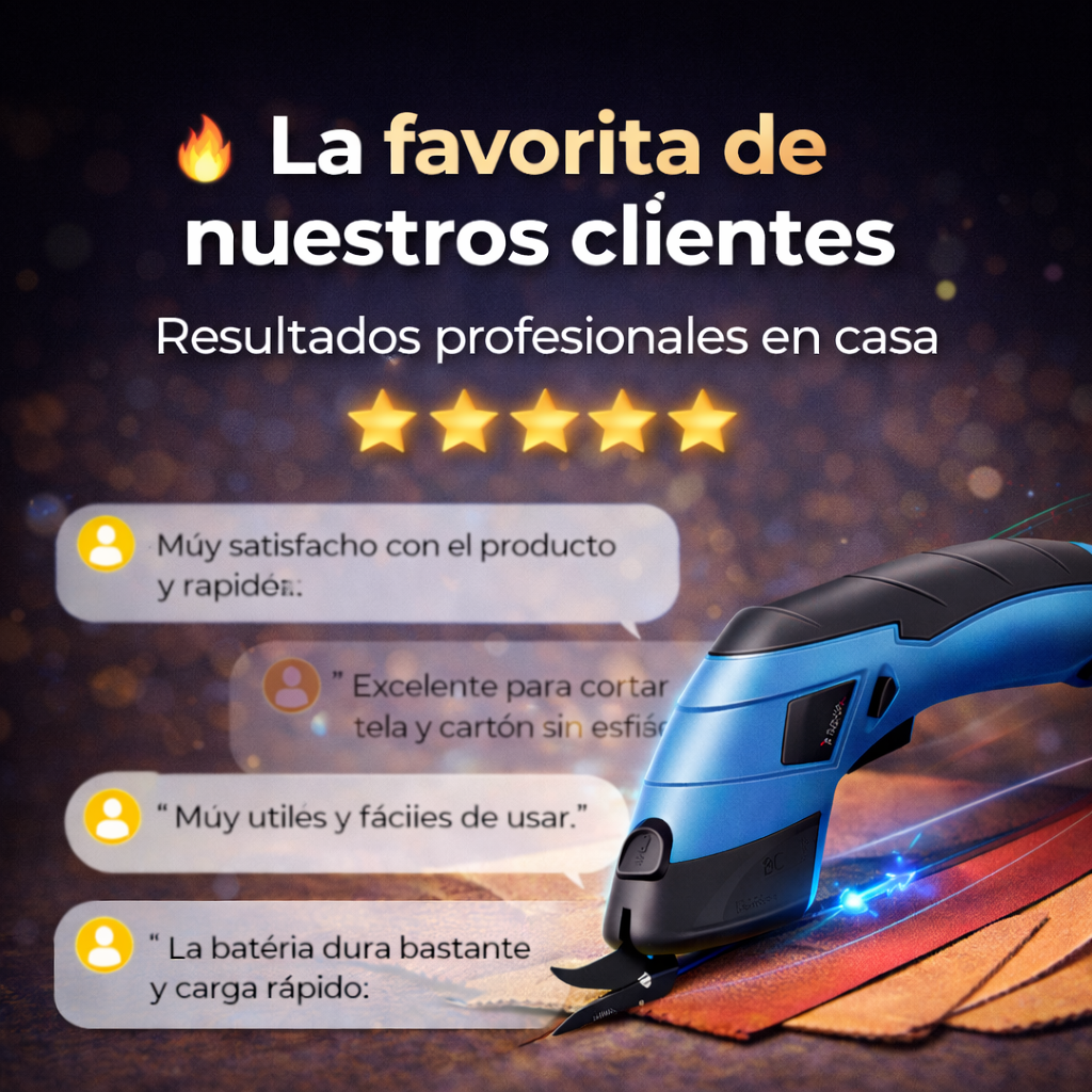 Corta más rápido, sin esfuerzo con la tijera electrica multifuncional