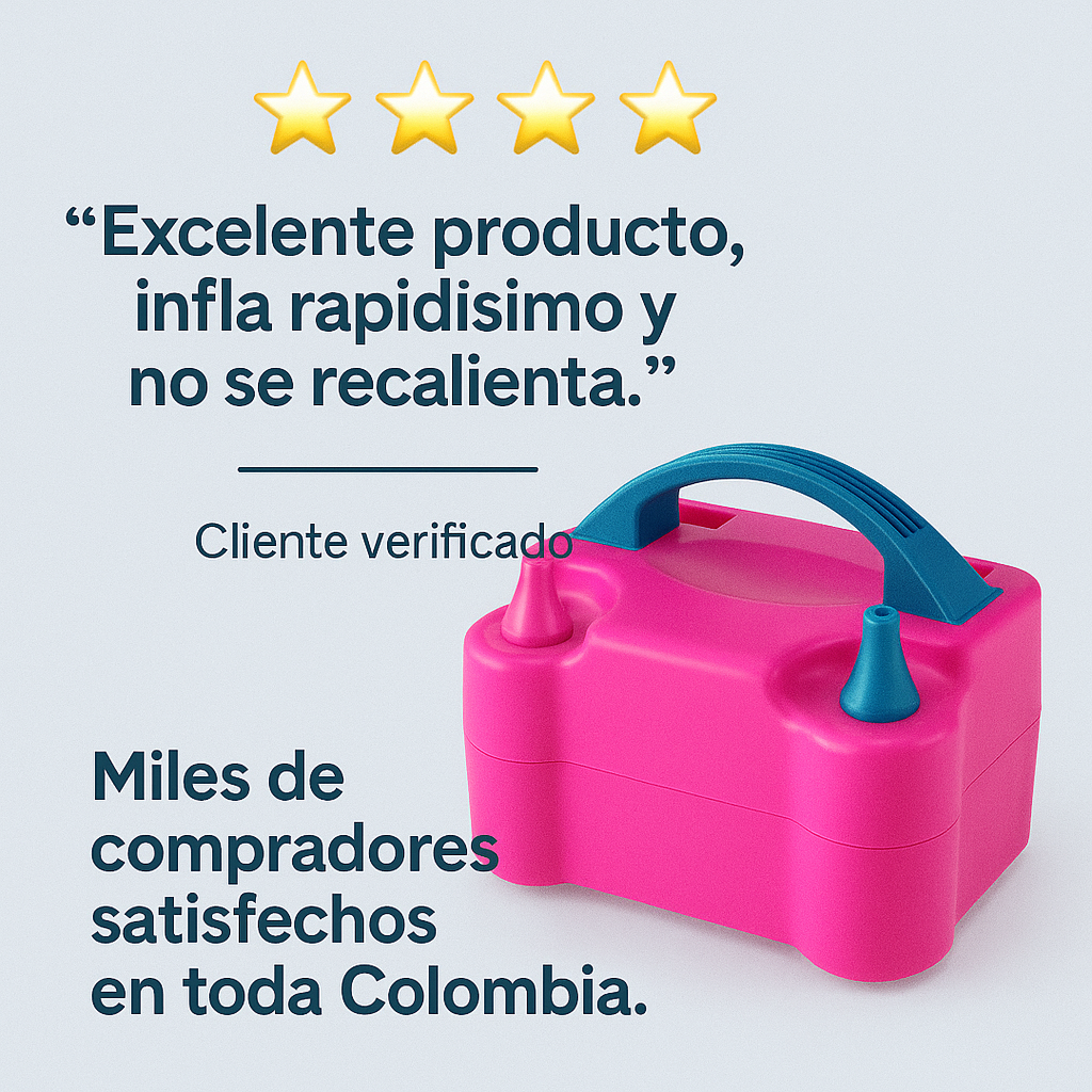 Infla globos en segundos y disfruta la diversión sin estrés - INFLADOR DE GOBLOS